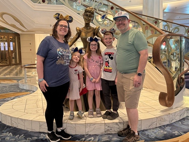 James Kelso with his wife and three kids